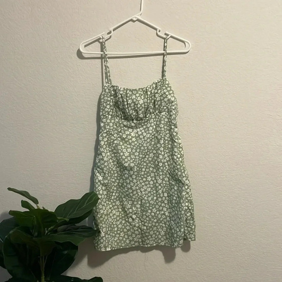 Princess Polly Green Floral Mini Dress - Picture 1 of 6